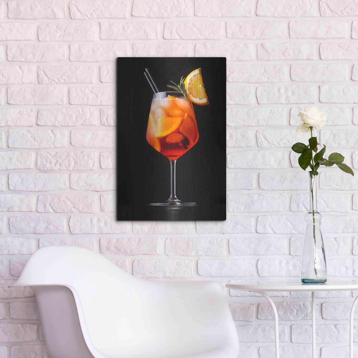 Luxe Metal Art 'Spritz' by Epic Portfolio, Metal Wall Art,16x24