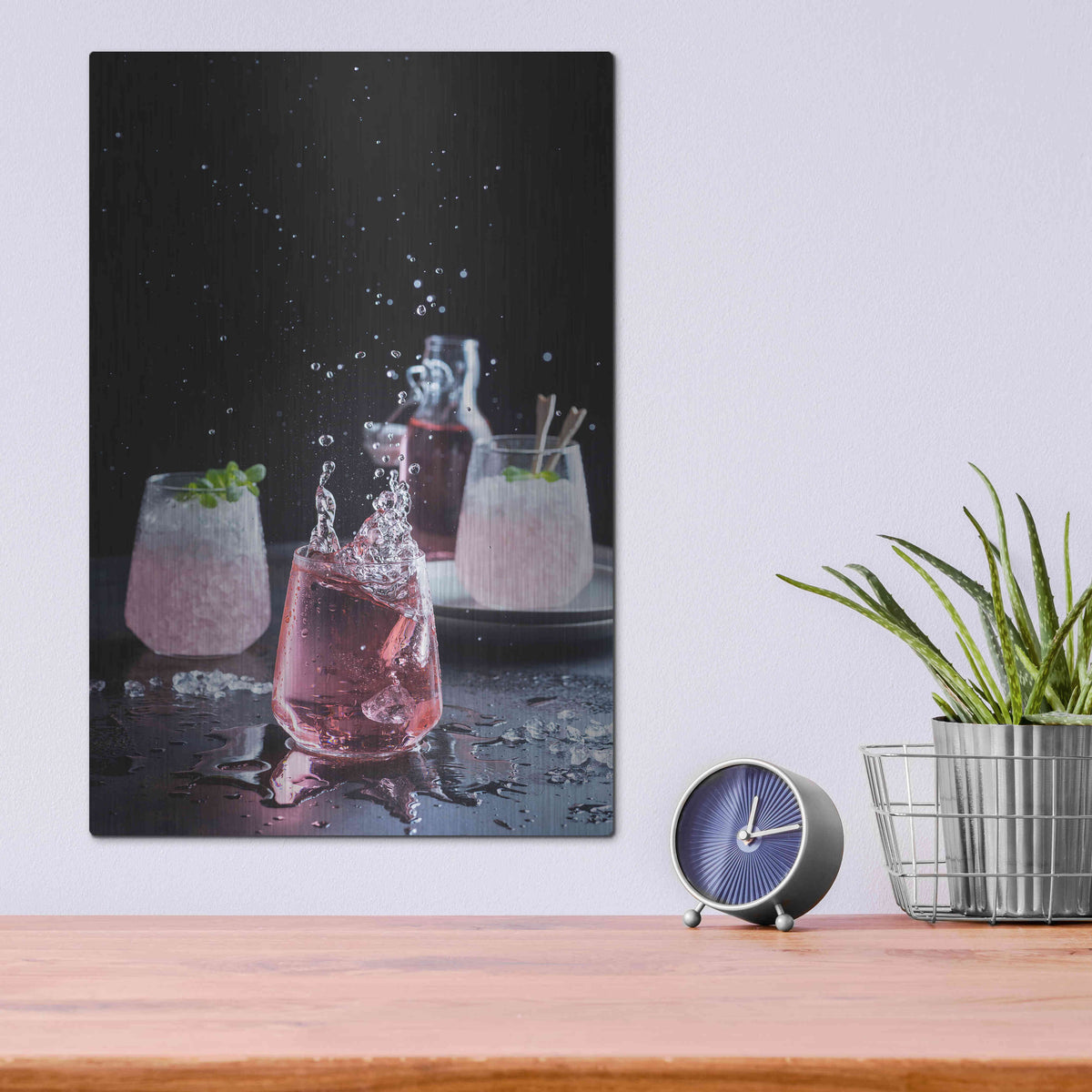 Luxe Metal Art 'Summer Cobbler' by Epic Portfolio, Metal Wall Art,12x16
