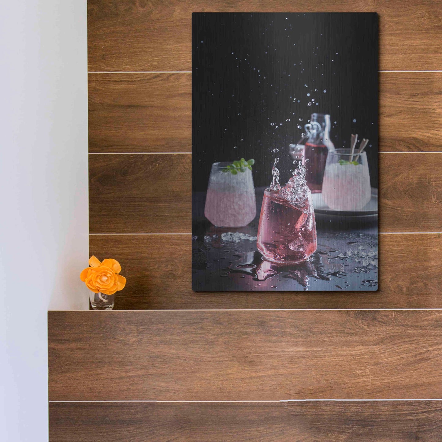 Luxe Metal Art 'Summer Cobbler' by Epic Portfolio, Metal Wall Art,12x16