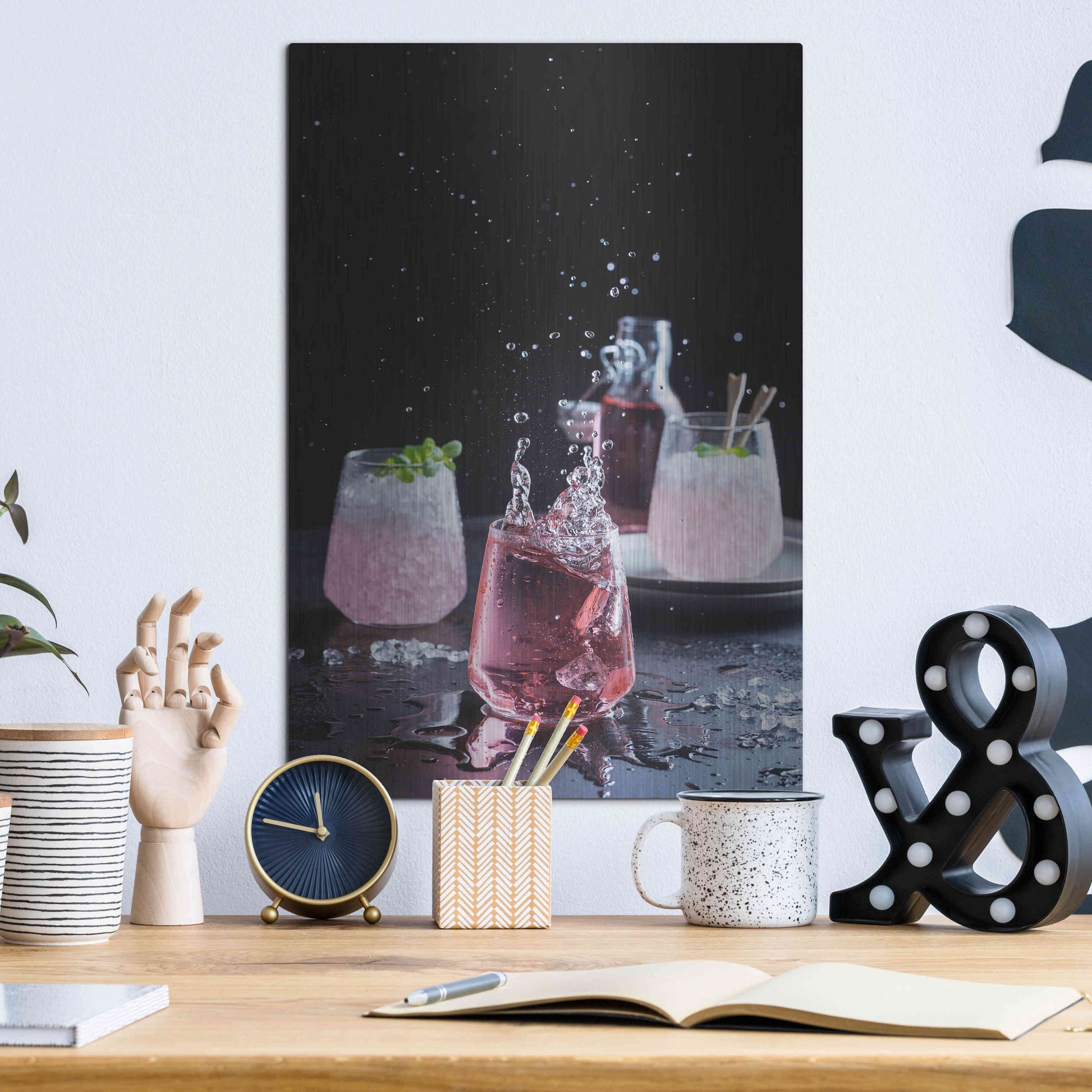 Luxe Metal Art 'Summer Cobbler' by Epic Portfolio, Metal Wall Art,12x16