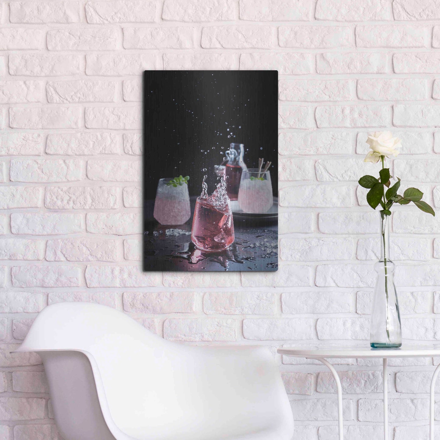 Luxe Metal Art 'Summer Cobbler' by Epic Portfolio, Metal Wall Art,16x24