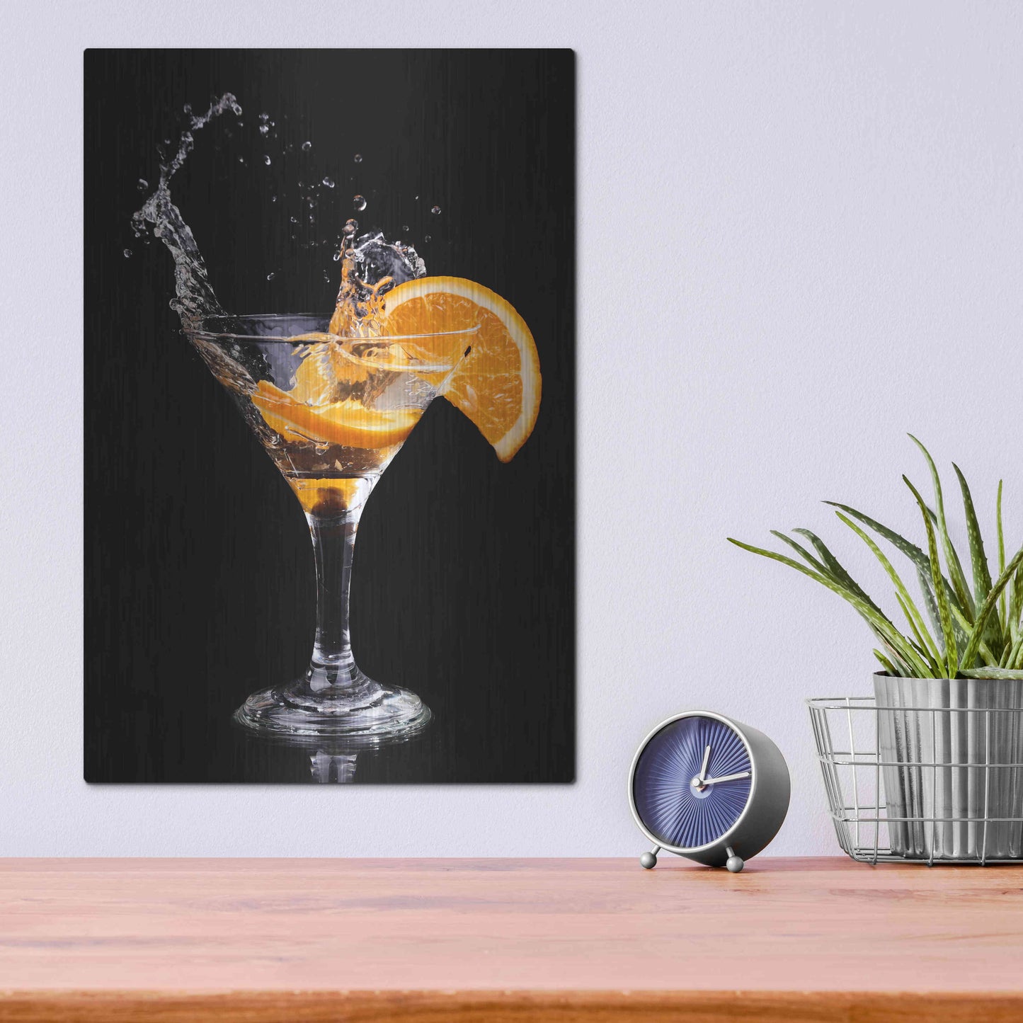Luxe Metal Art 'Vermouth Spritz' by Epic Portfolio, Metal Wall Art,12x16