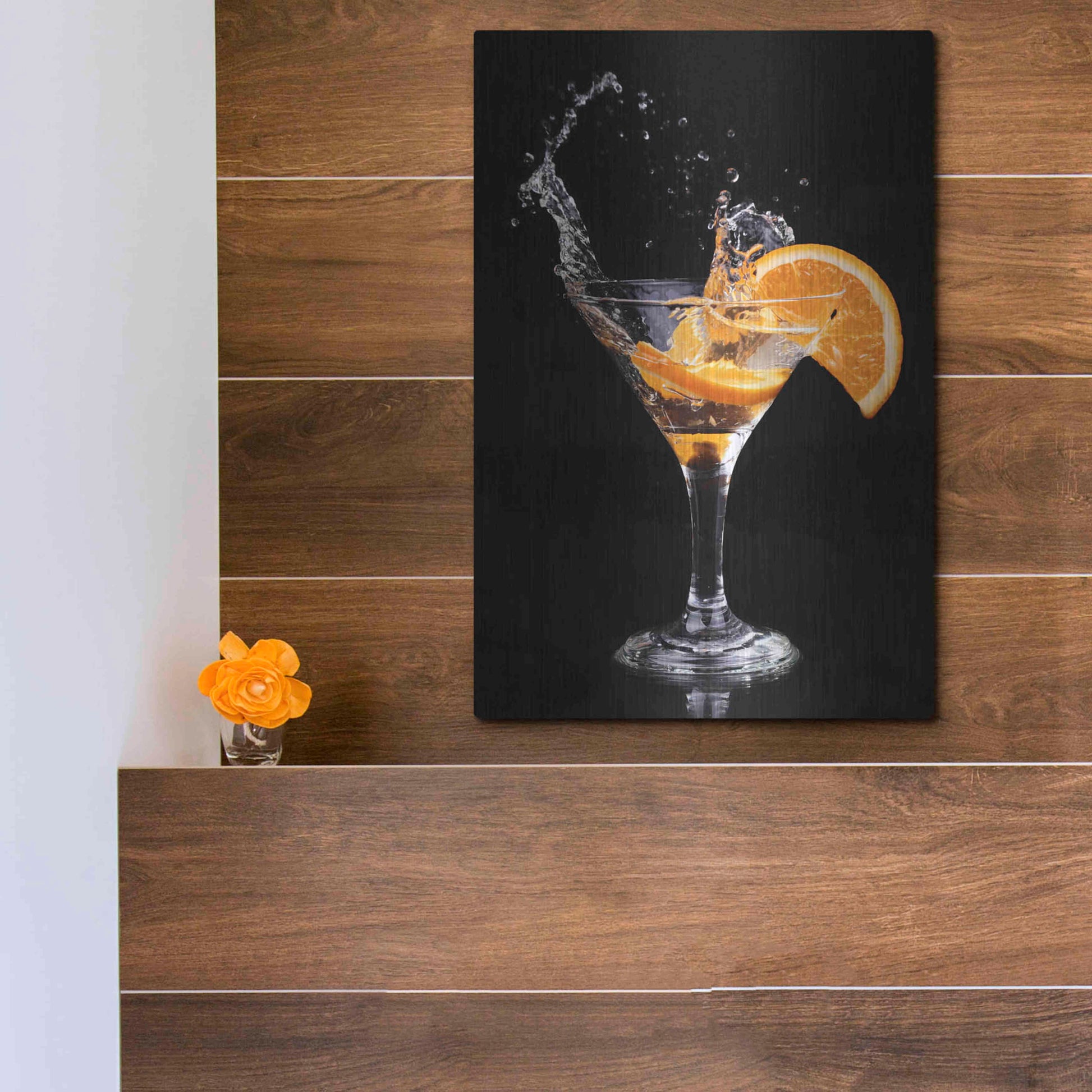 Luxe Metal Art 'Vermouth Spritz' by Epic Portfolio, Metal Wall Art,12x16