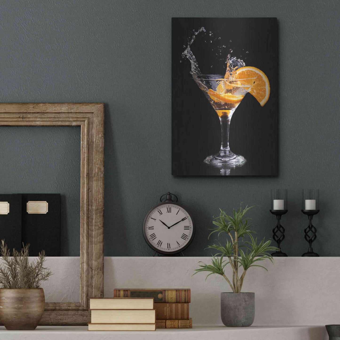 Luxe Metal Art 'Vermouth Spritz' by Epic Portfolio, Metal Wall Art,12x16