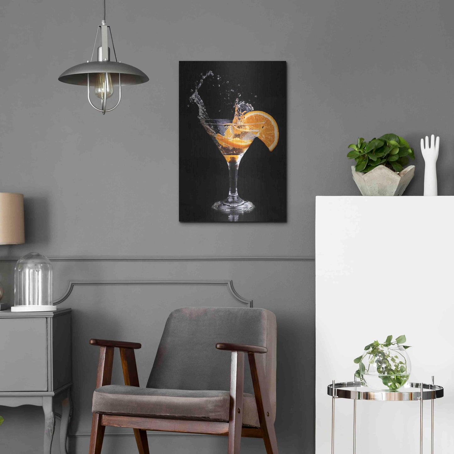 Luxe Metal Art 'Vermouth Spritz' by Epic Portfolio, Metal Wall Art,16x24