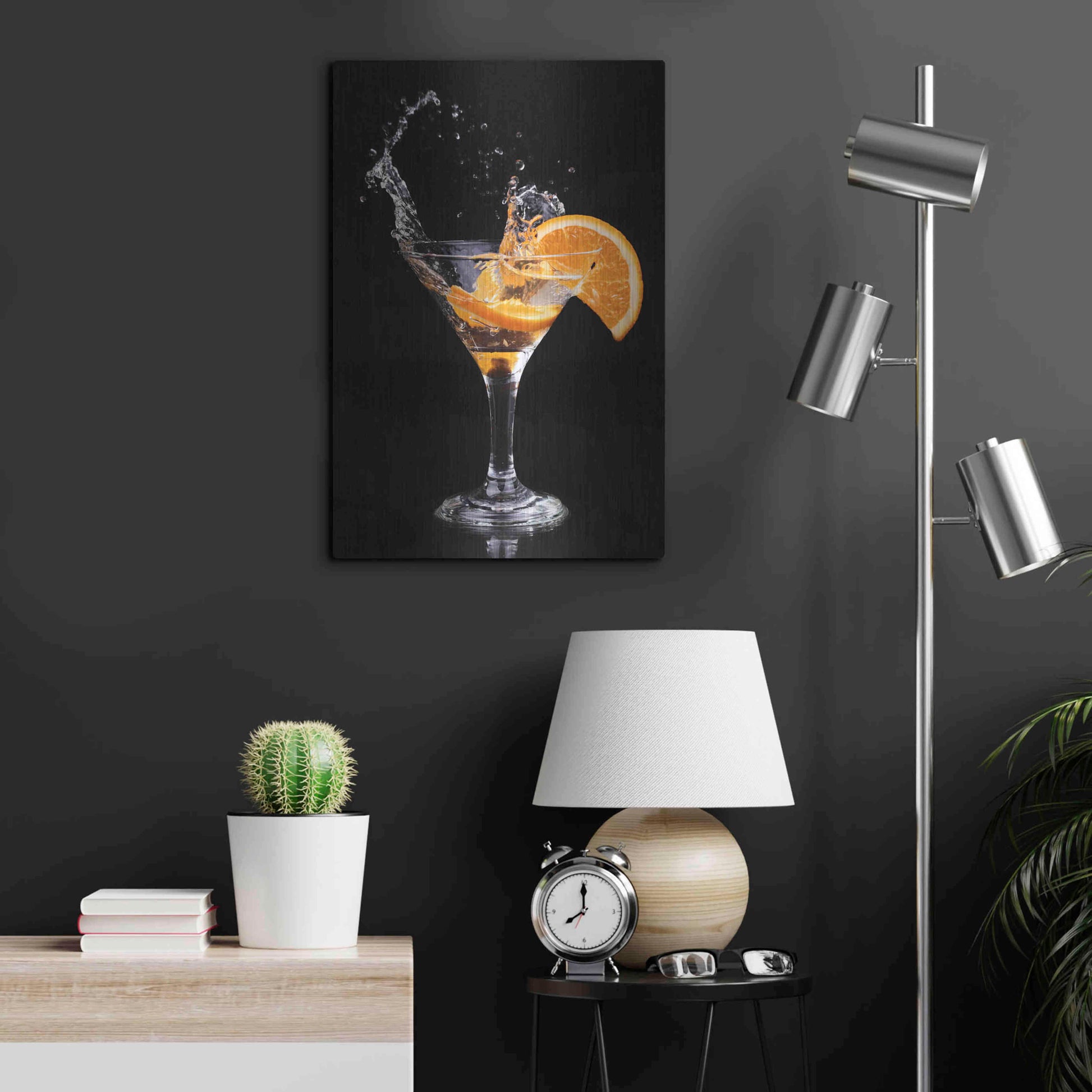 Luxe Metal Art 'Vermouth Spritz' by Epic Portfolio, Metal Wall Art,16x24