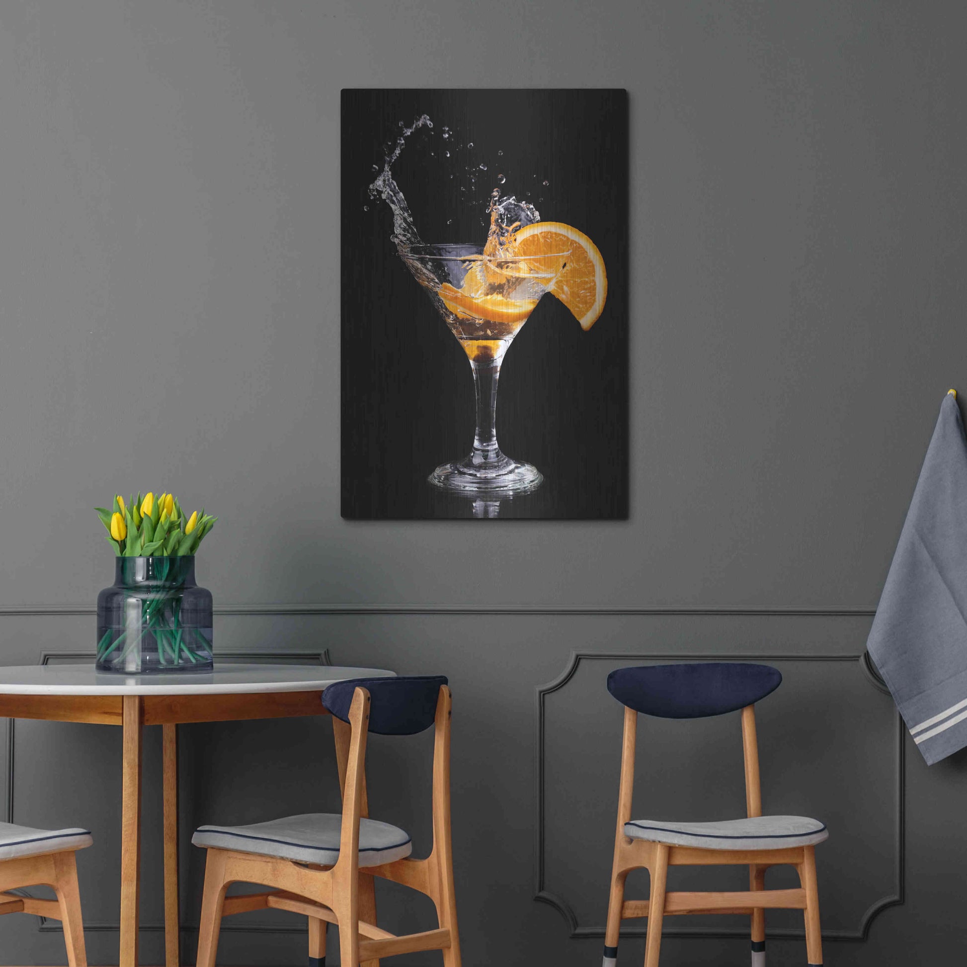 Luxe Metal Art 'Vermouth Spritz' by Epic Portfolio, Metal Wall Art,24x36