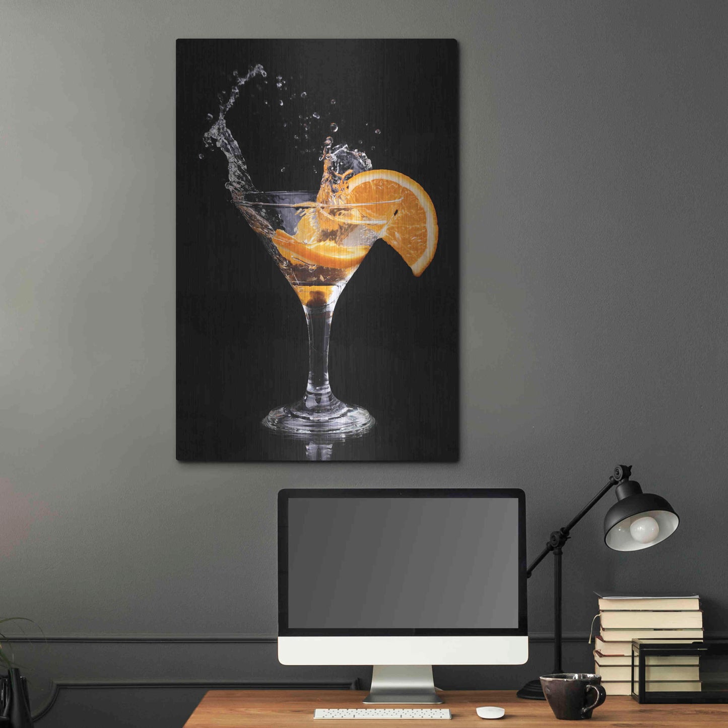 Luxe Metal Art 'Vermouth Spritz' by Epic Portfolio, Metal Wall Art,24x36