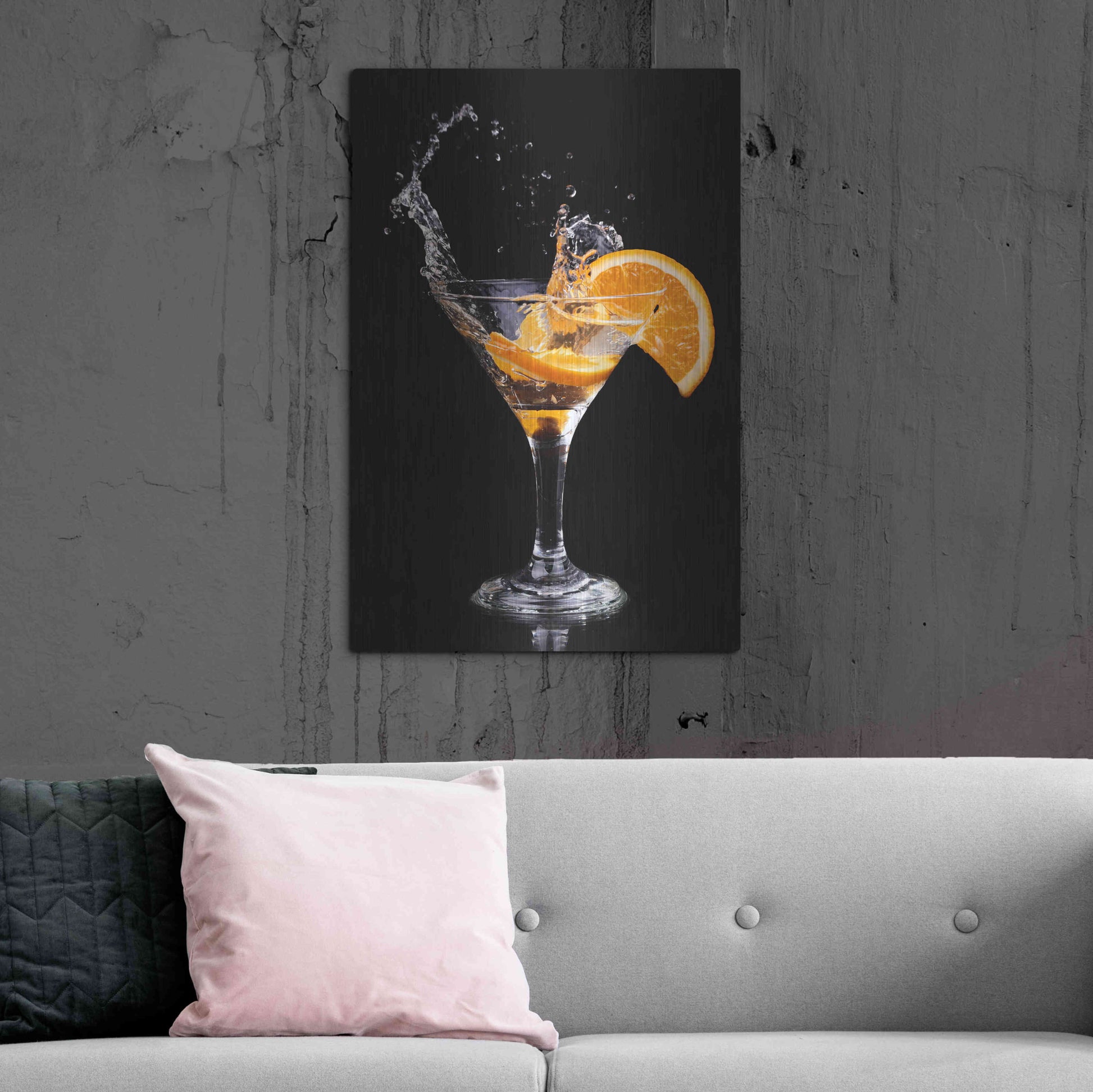 Luxe Metal Art 'Vermouth Spritz' by Epic Portfolio, Metal Wall Art,24x36