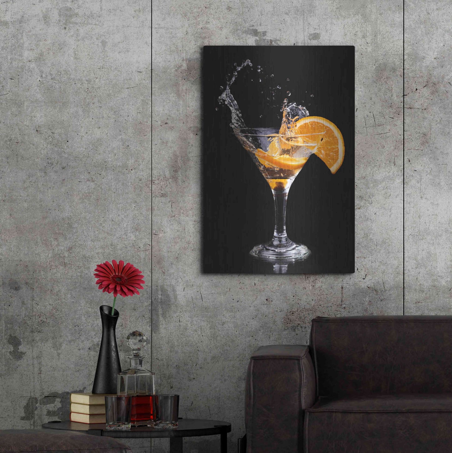 Luxe Metal Art 'Vermouth Spritz' by Epic Portfolio, Metal Wall Art,24x36