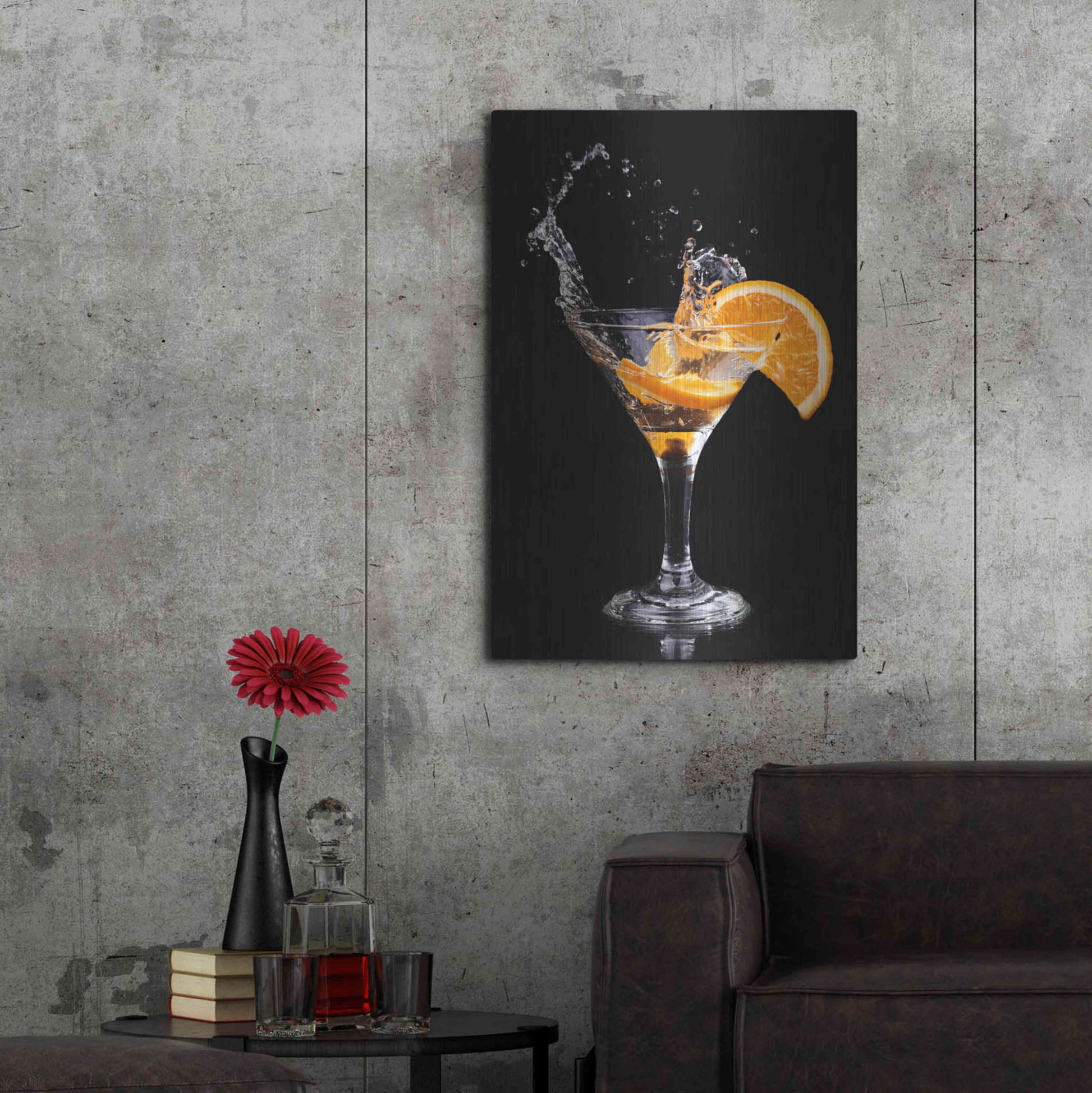 Luxe Metal Art 'Vermouth Spritz' by Epic Portfolio, Metal Wall Art,24x36