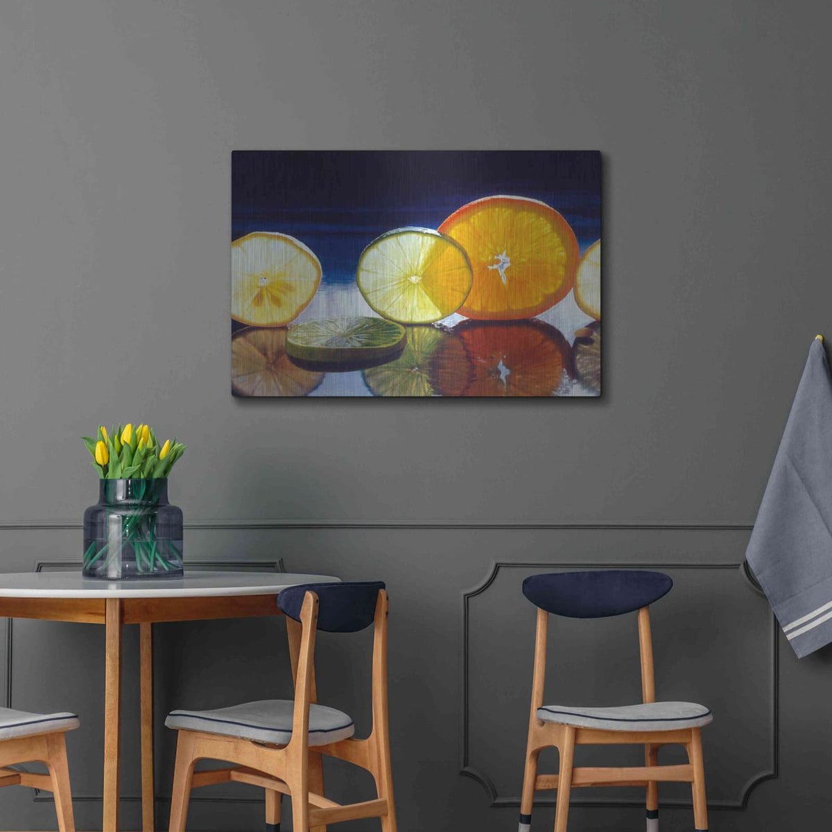 'Juicy Fruit' by Cecile Baird – Metal Wall Art, 36x24 room view
