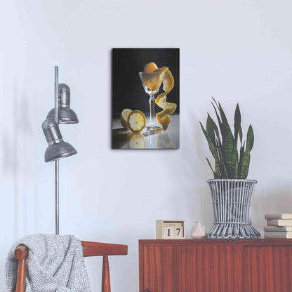 Luxe Metal Art 'Twisted Lemon' by Cecile Baird, Metal Wall Art,16x24