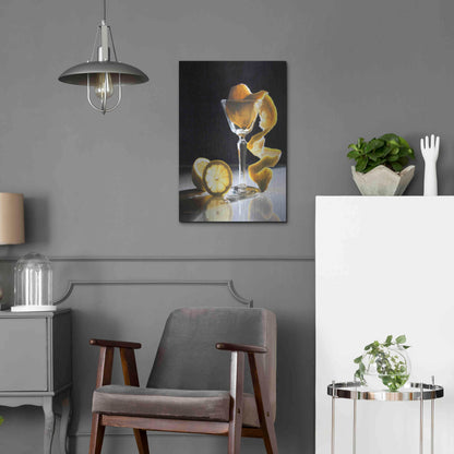 Luxe Metal Art 'Twisted Lemon' by Cecile Baird, Metal Wall Art,16x24