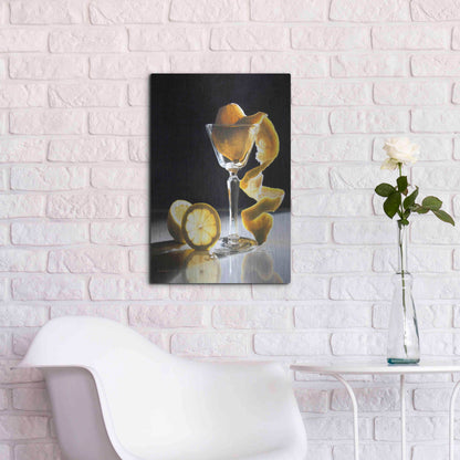 Luxe Metal Art 'Twisted Lemon' by Cecile Baird, Metal Wall Art,16x24