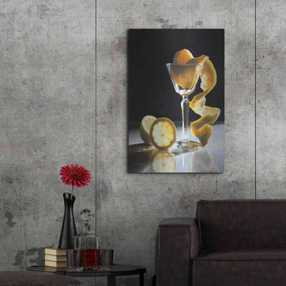 Luxe Metal Art 'Twisted Lemon' by Cecile Baird, Metal Wall Art,24x36