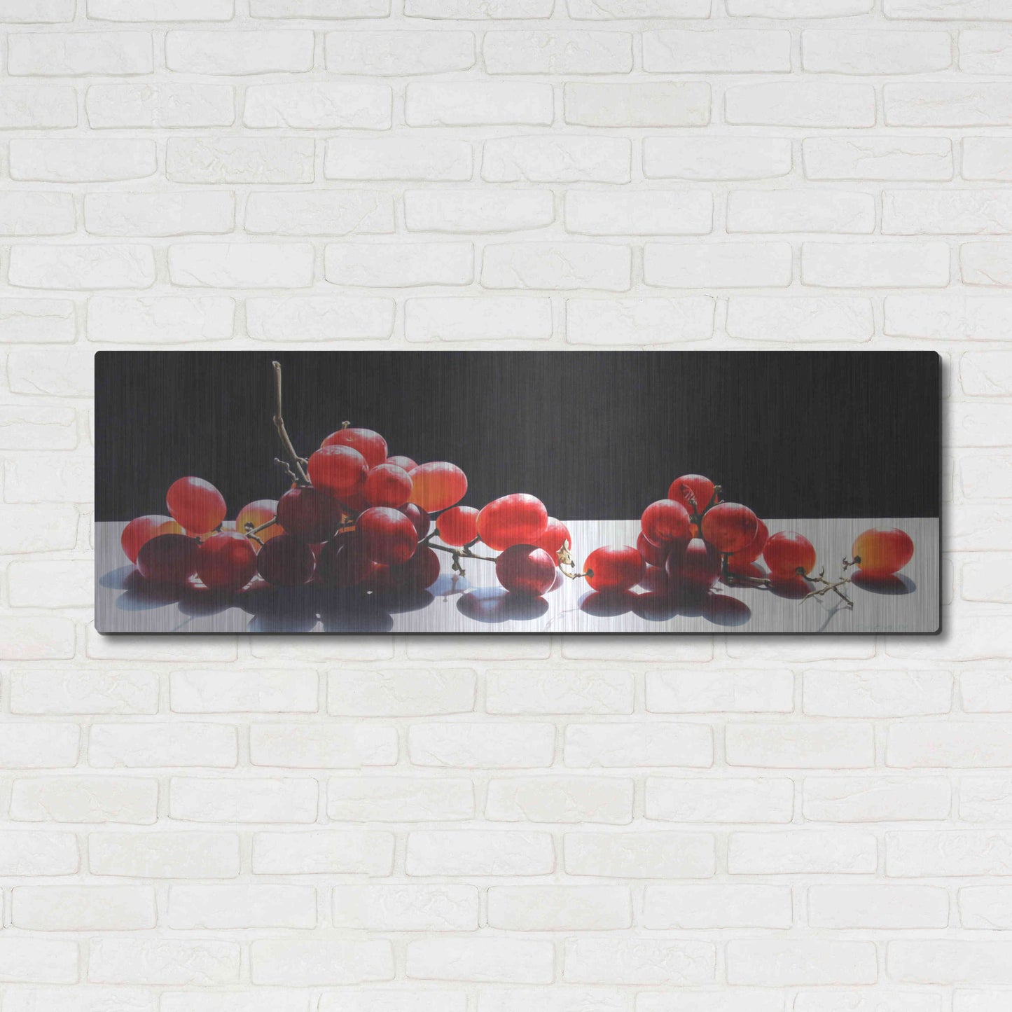 Luxe Metal Art '2008 Best of Show Radiant Red' by Cecile Baird, Metal Wall Art,48x16