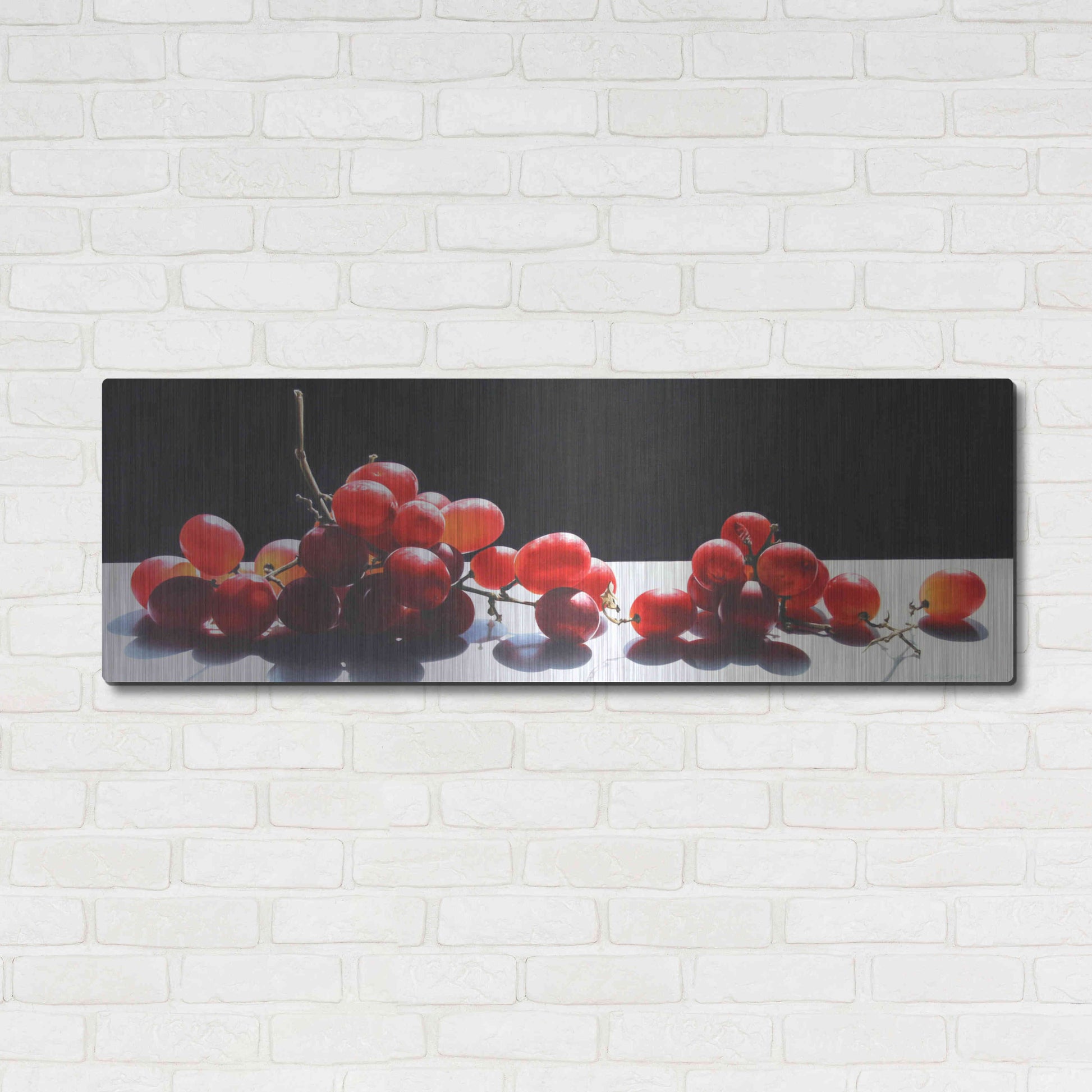 Luxe Metal Art '2008 Best of Show Radiant Red' by Cecile Baird, Metal Wall Art,48x16