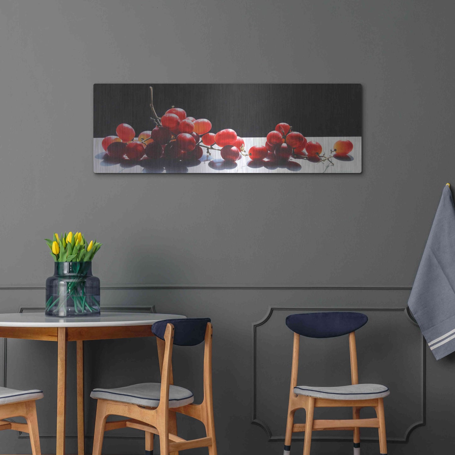 Luxe Metal Art '2008 Best of Show Radiant Red' by Cecile Baird, Metal Wall Art,48x16