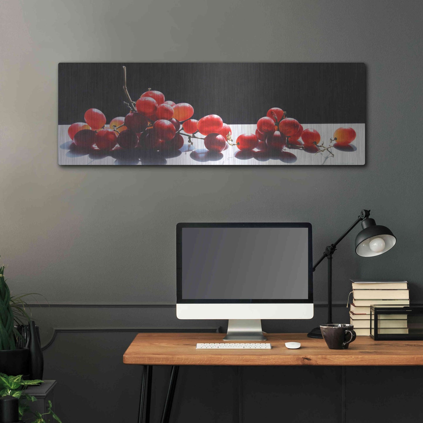 Luxe Metal Art '2008 Best of Show Radiant Red' by Cecile Baird, Metal Wall Art,48x16