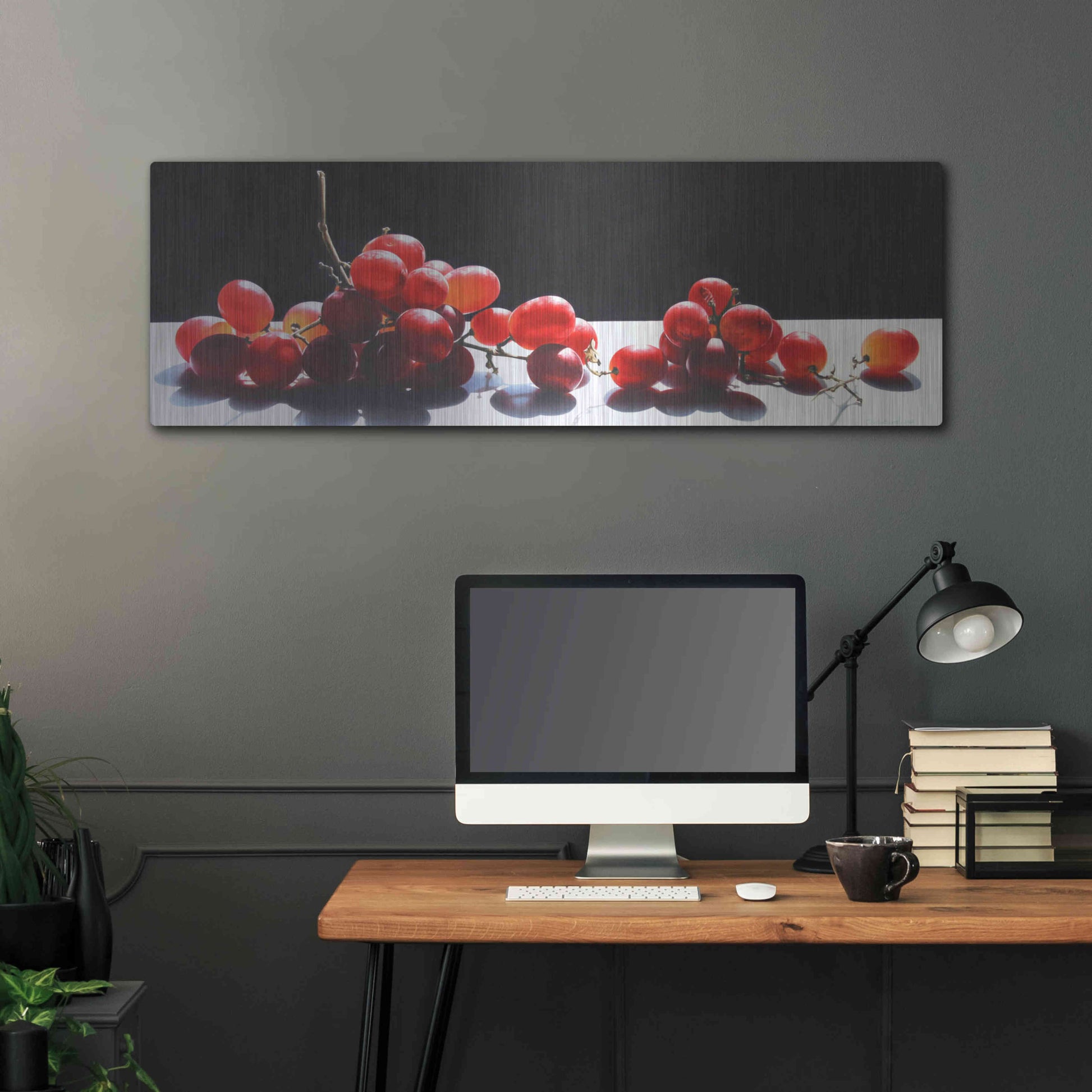 Luxe Metal Art '2008 Best of Show Radiant Red' by Cecile Baird, Metal Wall Art,48x16