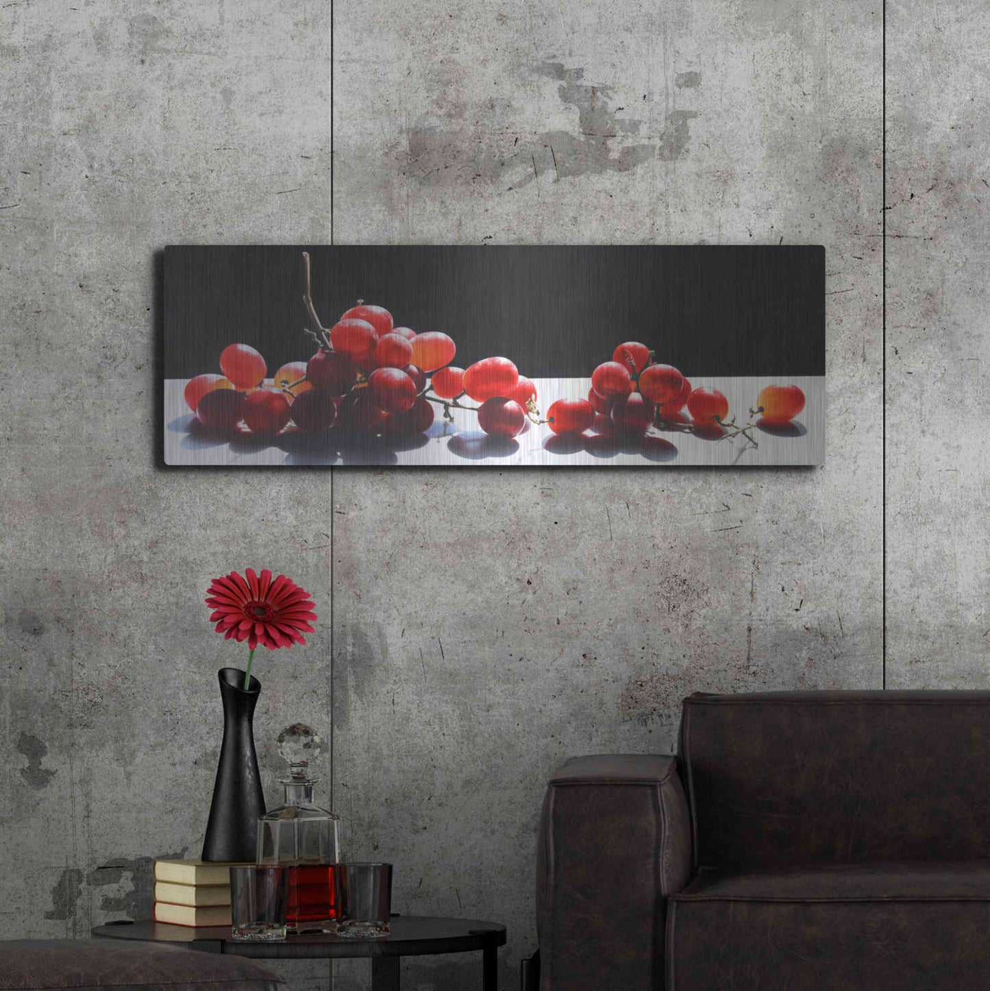 Luxe Metal Art '2008 Best of Show Radiant Red' by Cecile Baird, Metal Wall Art,48x16