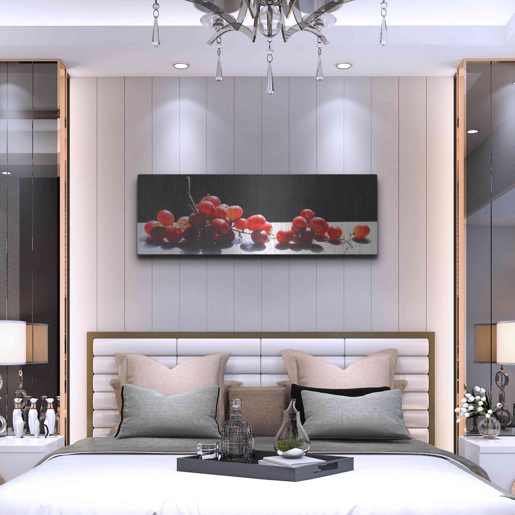 Luxe Metal Art '2008 Best of Show Radiant Red' by Cecile Baird, Metal Wall Art,48x16