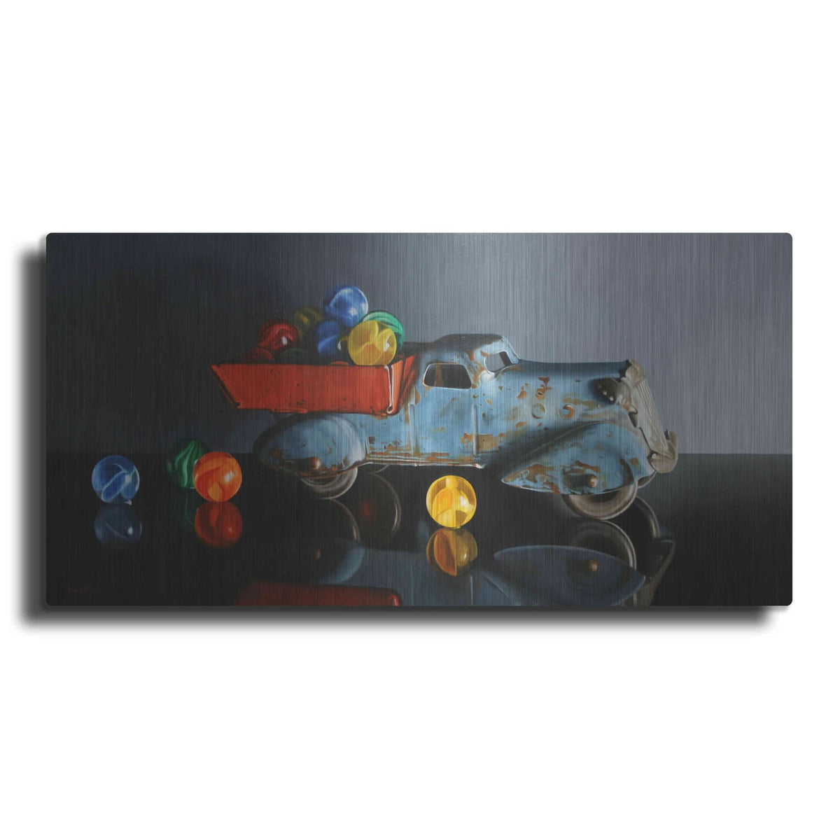 'Antique Toy Truck' by Cecile Baird – Metal Wall Art