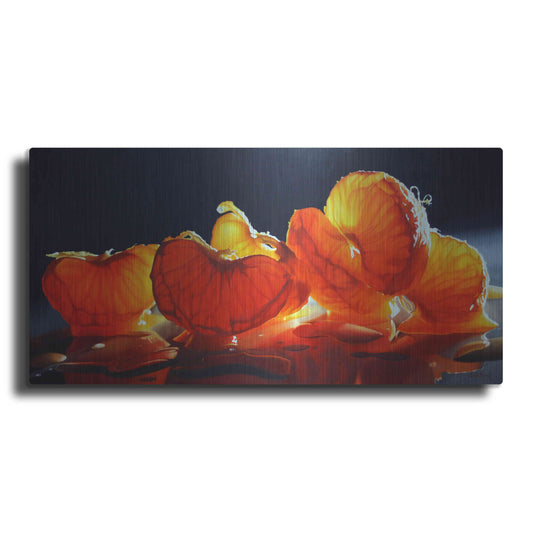 Luxe Metal Art 'Mandarin Orange' by Cecile Baird, Metal Wall Art