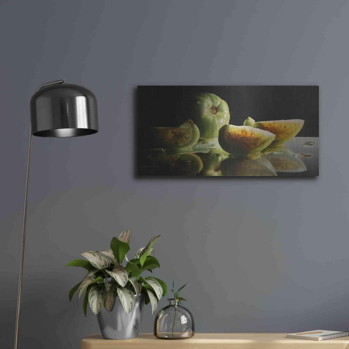 'Ripening' by Cecile Baird – Metal Wall Art, 24x12 room view