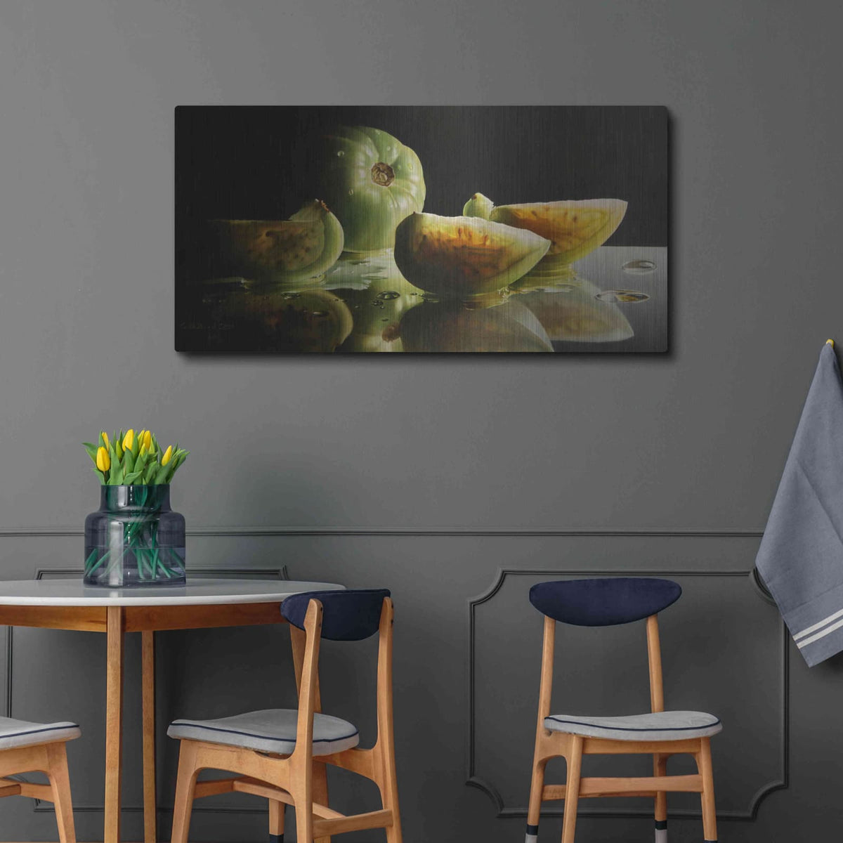 'Ripening' by Cecile Baird – Metal Wall Art, 48x24 room view