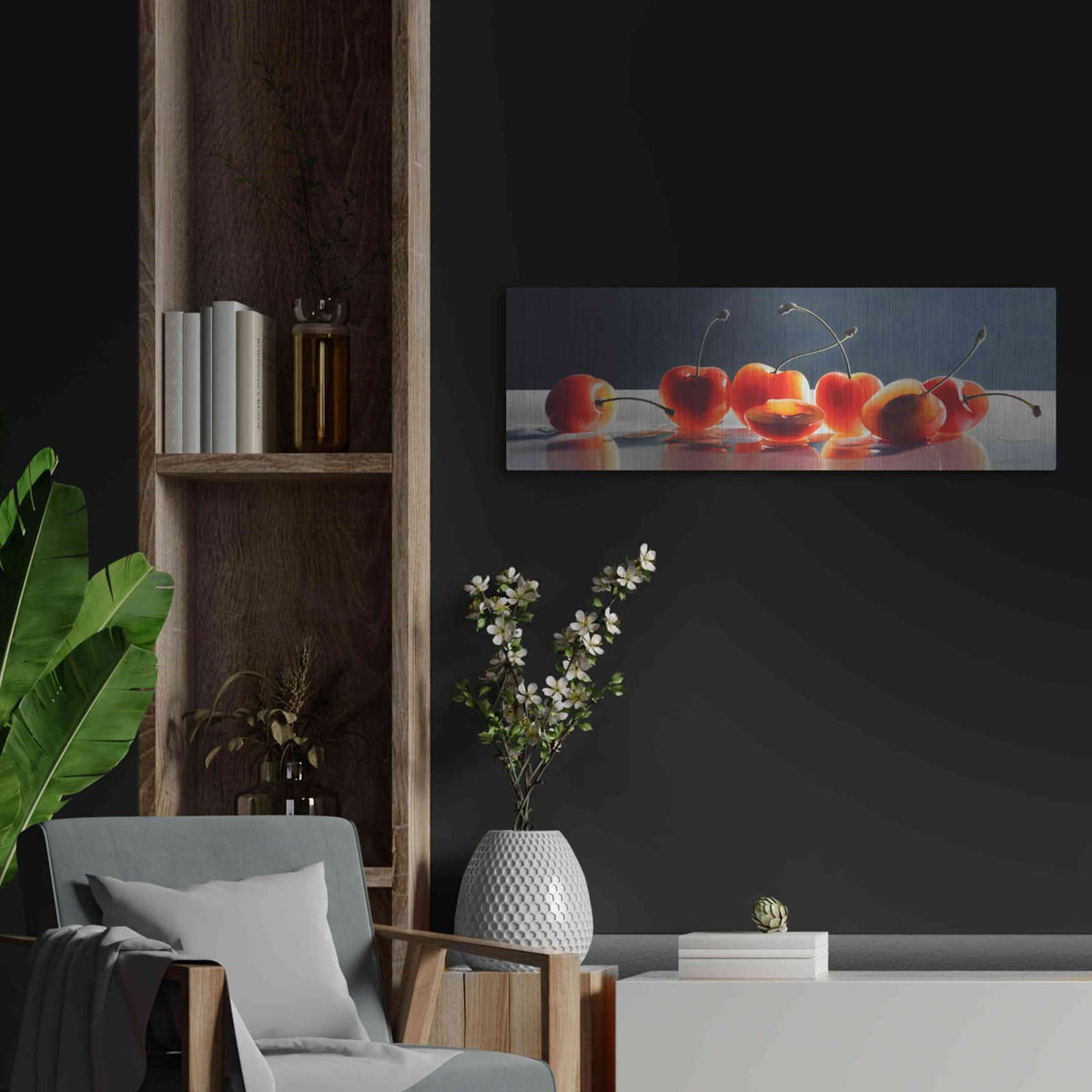'Royal Rainiers' by Cecile Baird – Metal Wall Art, 36x12 room view