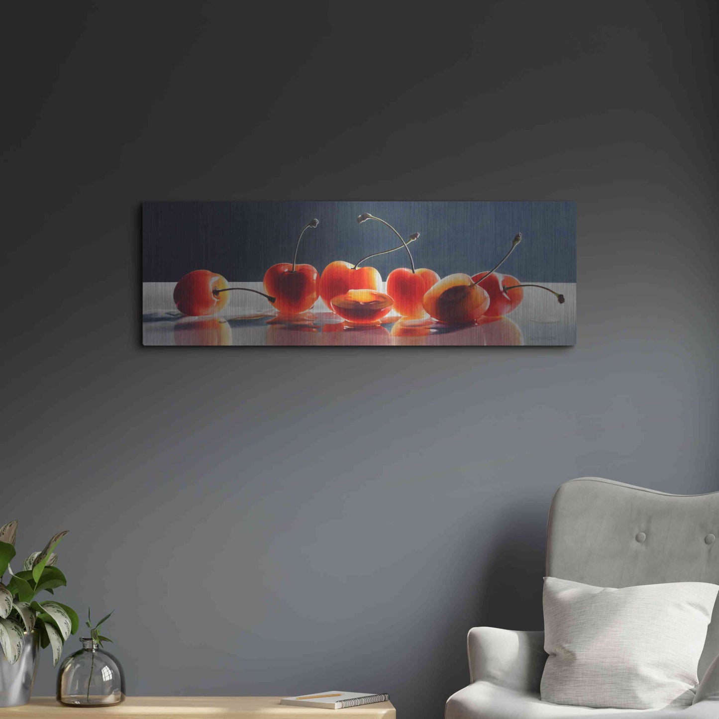 Luxe Metal Art 'Royal Rainiers' by Cecile Baird, Metal Wall Art,36x12