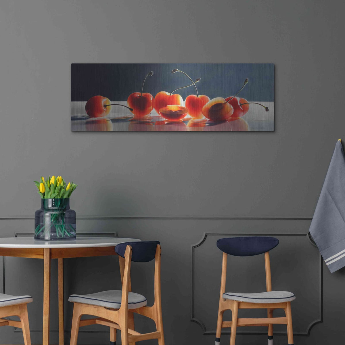 'Royal Rainiers' by Cecile Baird – Metal Wall Art, 48x16 room view