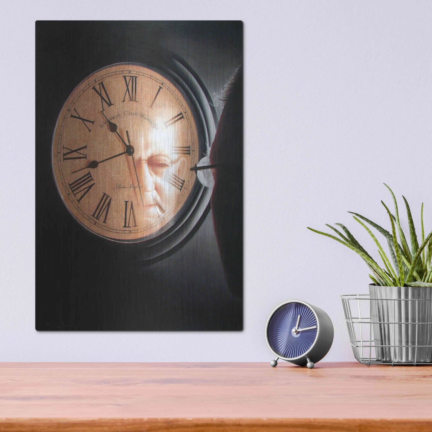 Luxe Metal Art 'Time to Reflect' by Cecile Baird, Metal Wall Art,12x16