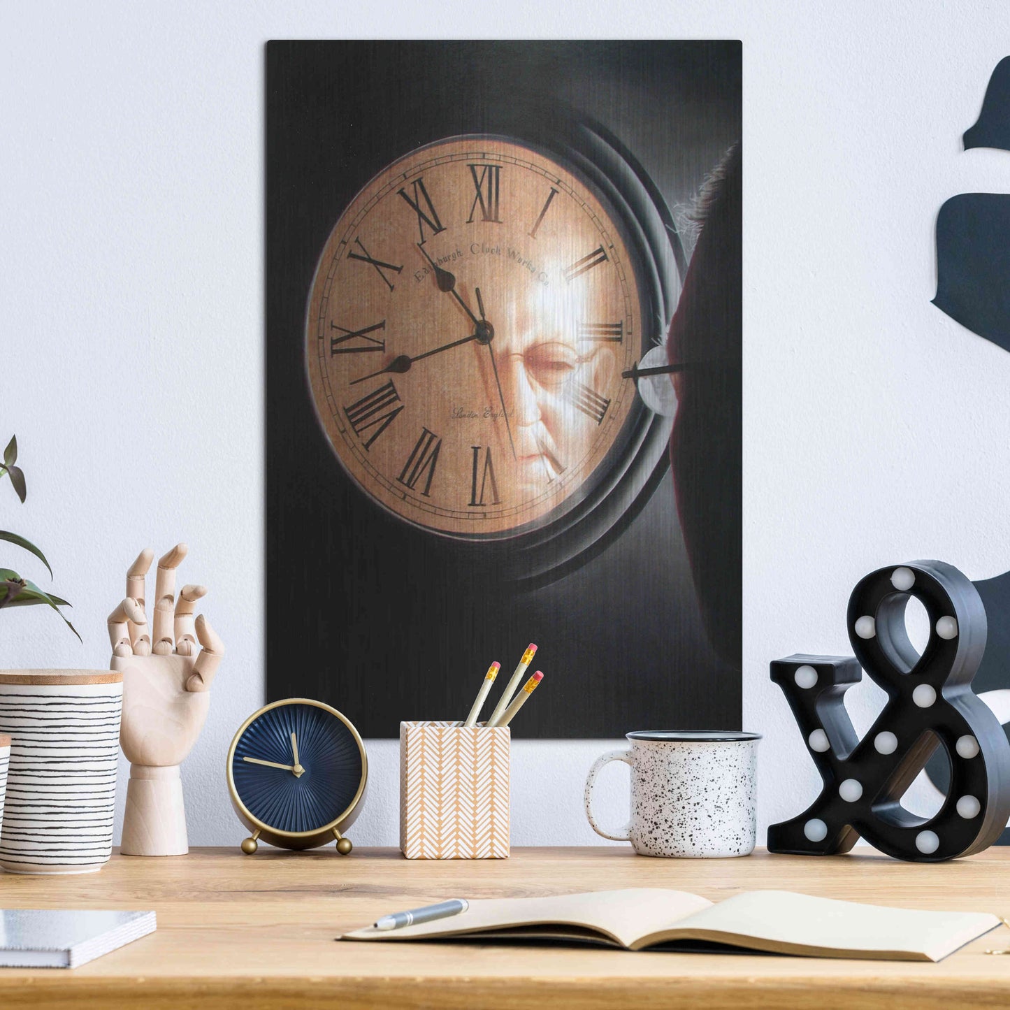 Luxe Metal Art 'Time to Reflect' by Cecile Baird, Metal Wall Art,12x16