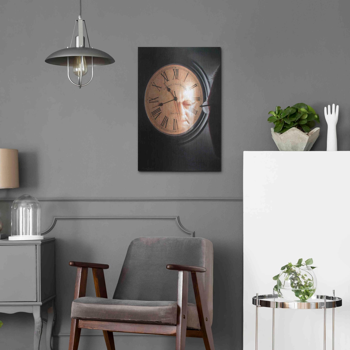 Luxe Metal Art 'Time to Reflect' by Cecile Baird, Metal Wall Art,16x24