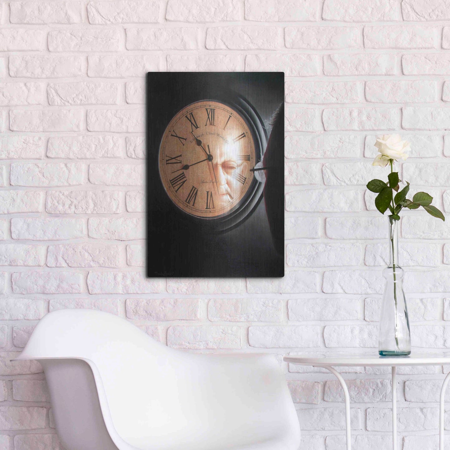 Luxe Metal Art 'Time to Reflect' by Cecile Baird, Metal Wall Art,16x24