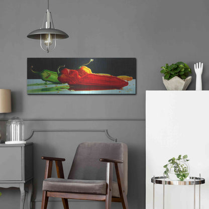 Luxe Metal Art 'Too Hot to Handle' by Cecile Baird, Metal Wall Art,36x12