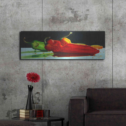 Luxe Metal Art 'Too Hot to Handle' by Cecile Baird, Metal Wall Art,48x16