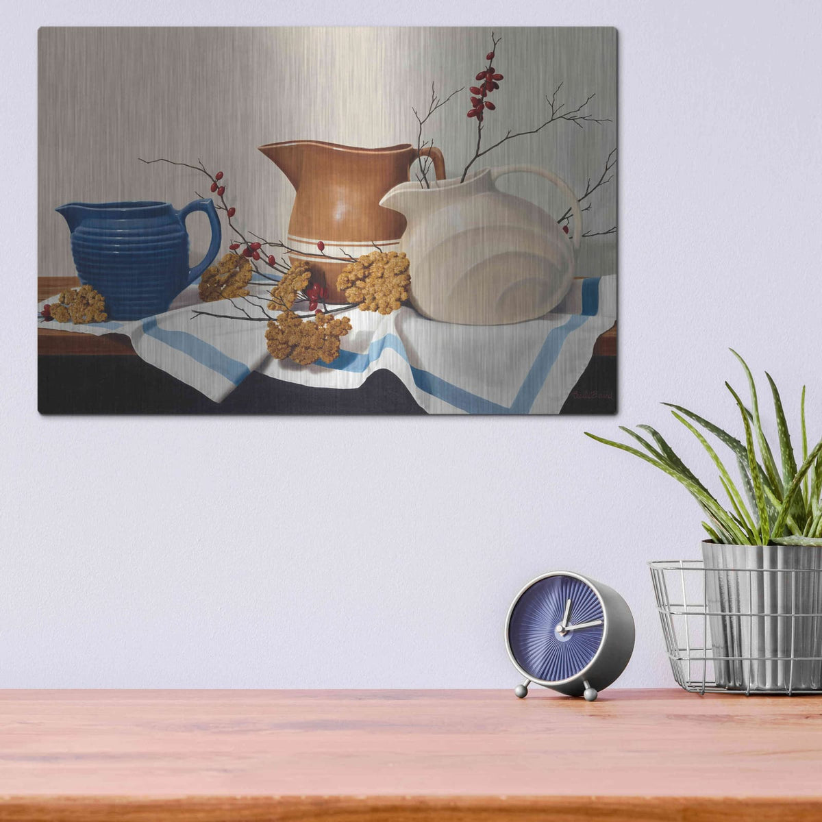 'Pitcher Perfect' by Cecile Baird – Metal Wall Art, 16x12 room view