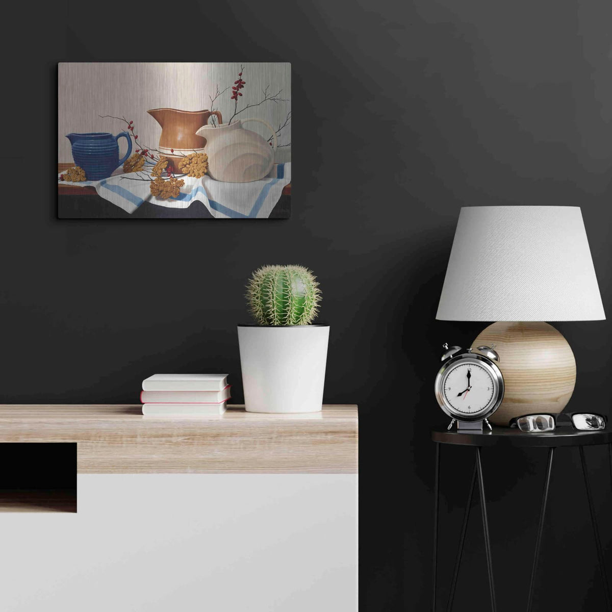 'Pitcher Perfect' by Cecile Baird – Metal Wall Art, 24x16 room view