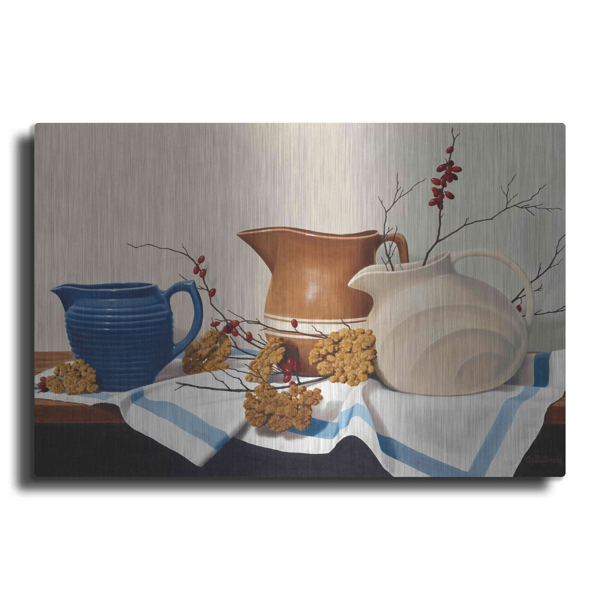 'Pitcher Perfect' by Cecile Baird – Metal Wall Art
