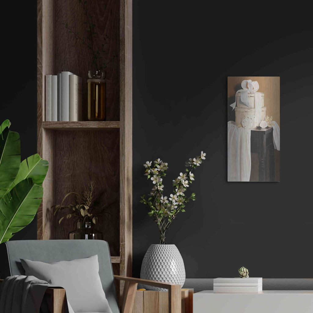 'Sea Life Composition 2' by Cecile Baird – Metal Wall Art, 12x24 room view