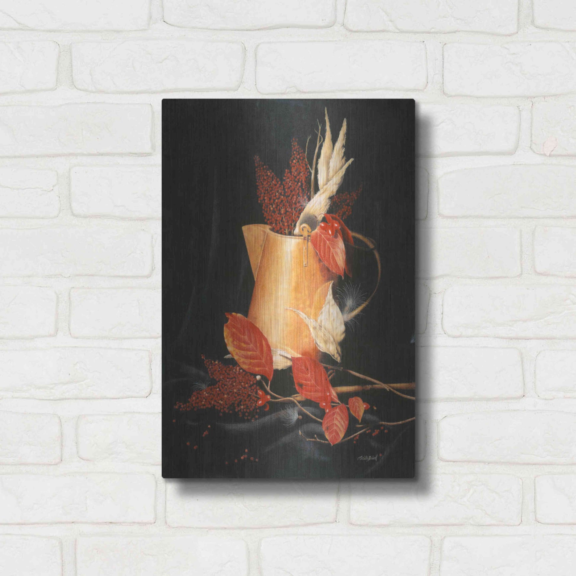 Luxe Metal Art 'Autumn' by Cecile Baird, Metal Wall Art,12x16