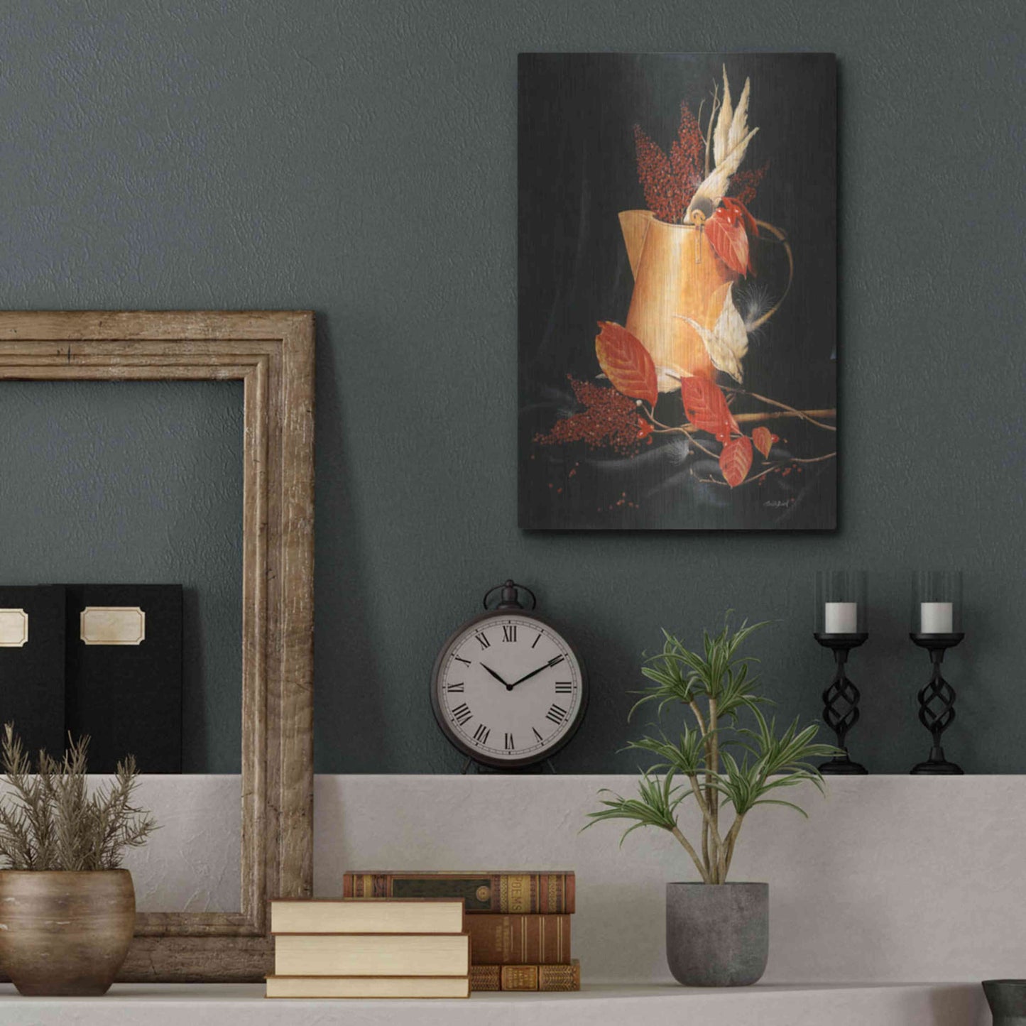 Luxe Metal Art 'Autumn' by Cecile Baird, Metal Wall Art,12x16