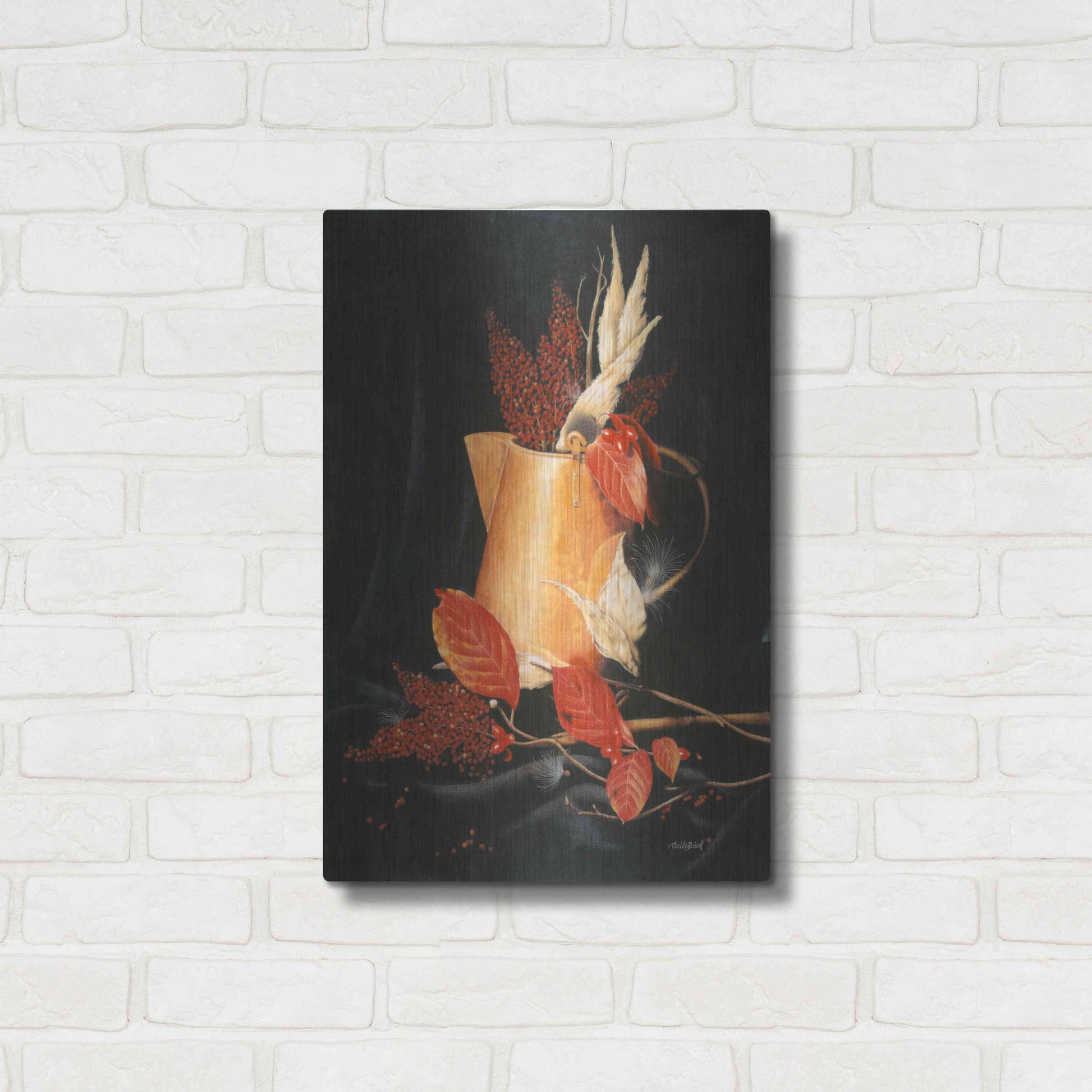 Luxe Metal Art 'Autumn' by Cecile Baird, Metal Wall Art,16x24