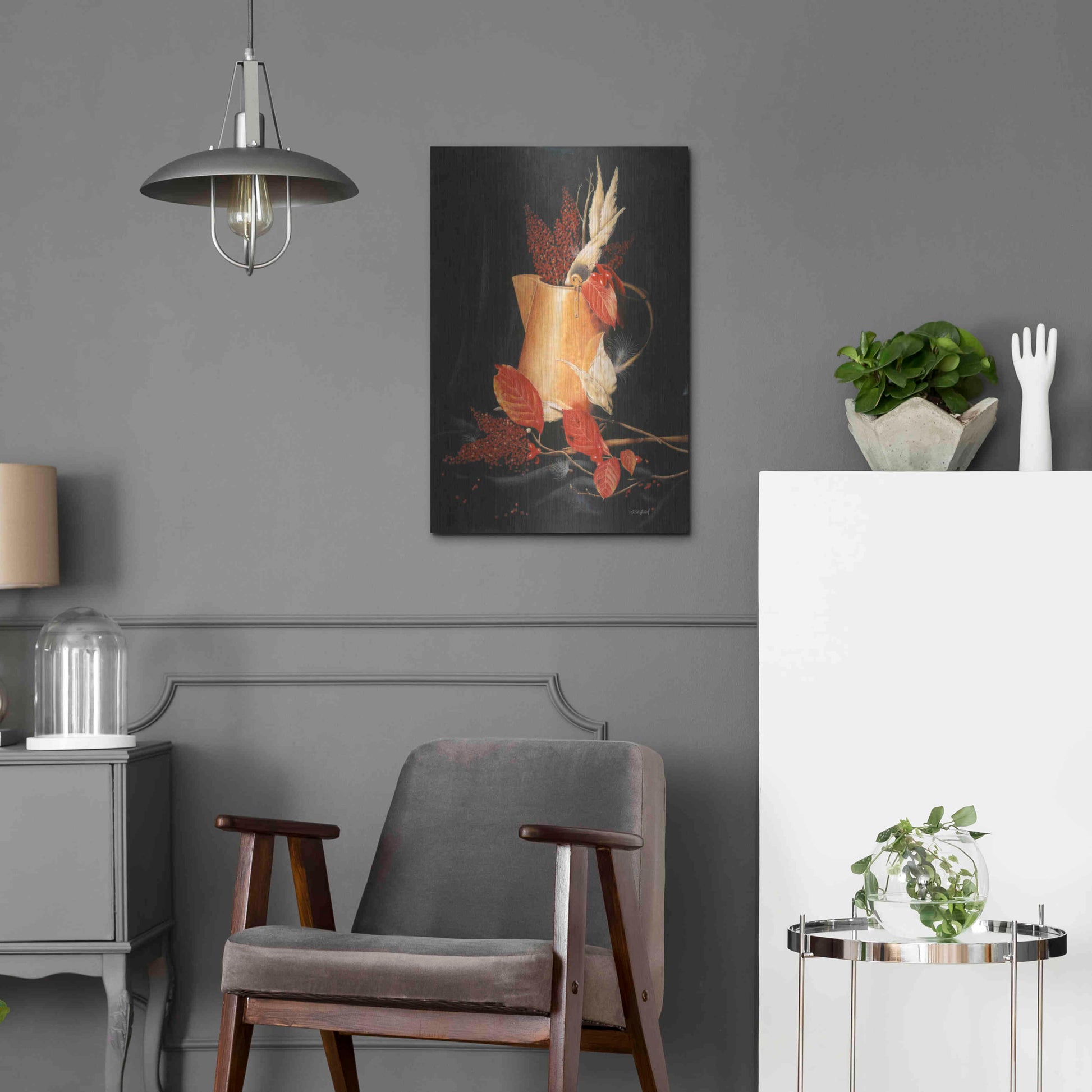 Luxe Metal Art 'Autumn' by Cecile Baird, Metal Wall Art,16x24