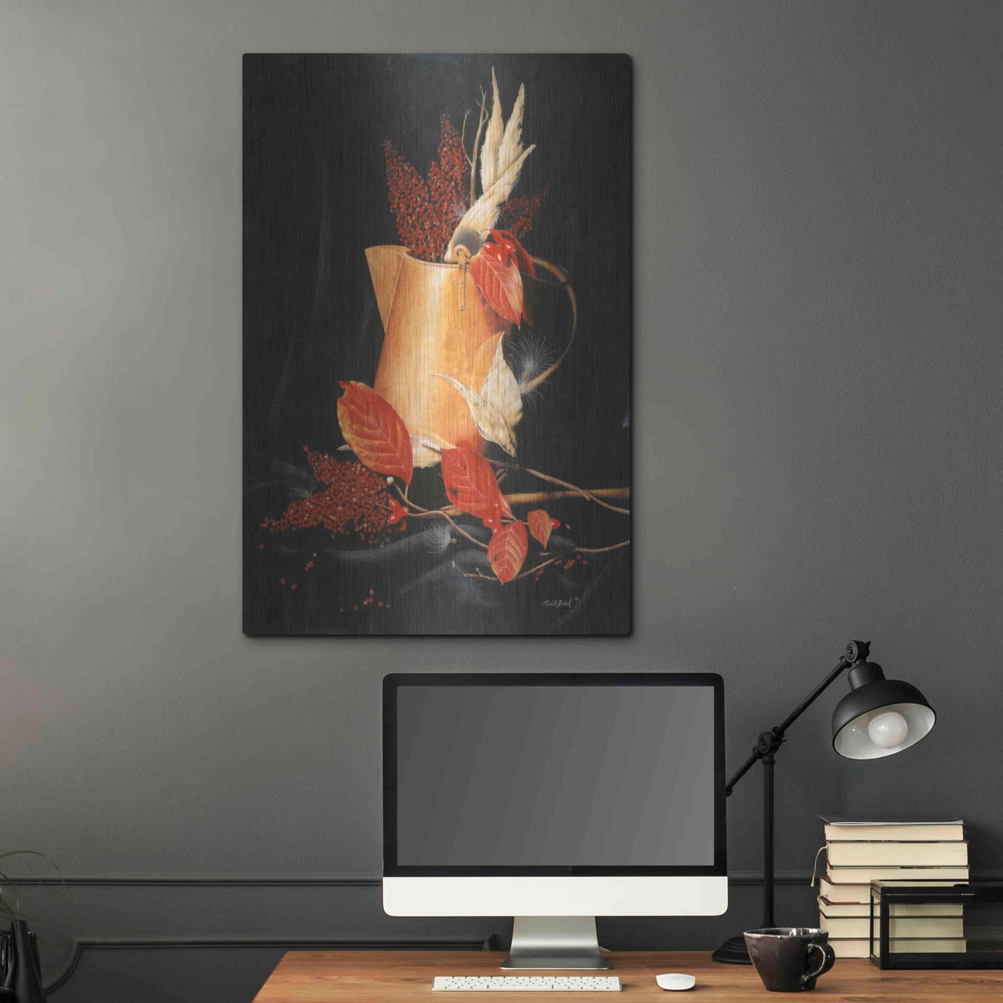 Luxe Metal Art 'Autumn' by Cecile Baird, Metal Wall Art,24x36