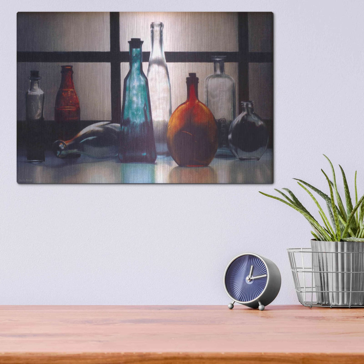 'Bottled Twilight' by Cecile Baird – Metal Wall Art, 16x12 room view